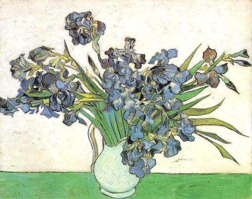 Still Life Vase with Irises by Vincent-van Gogh